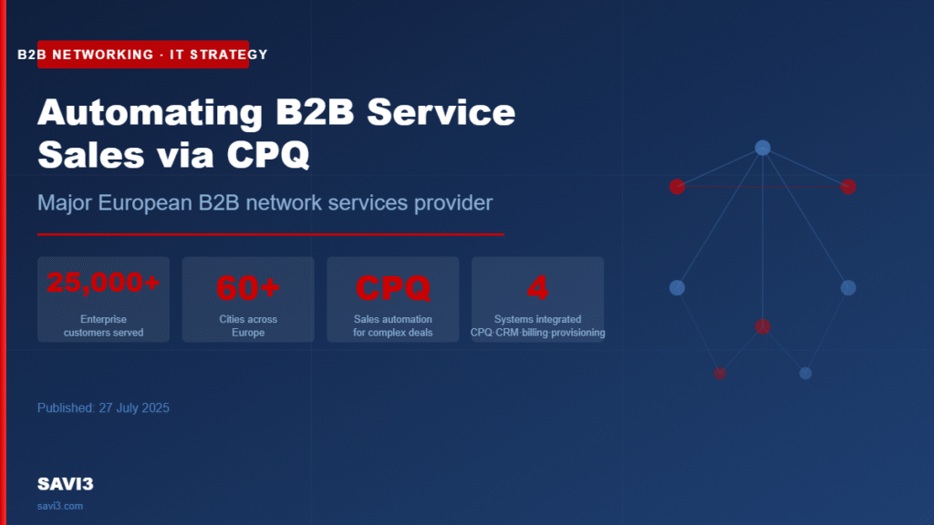 Automating B2B Service Sales Through a CPQ Transformation