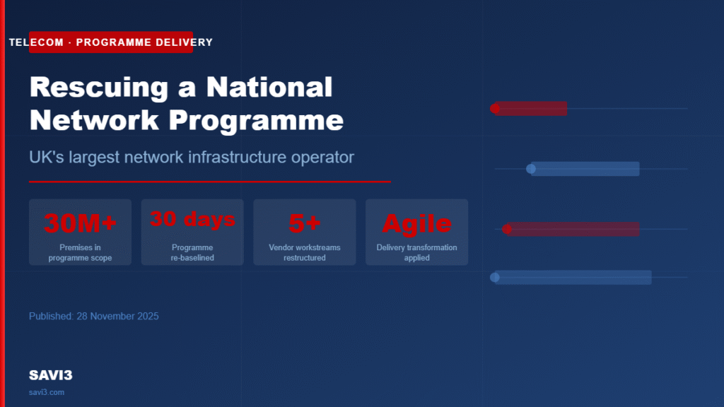 Rescuing and Delivering a National Network Transformation Programme